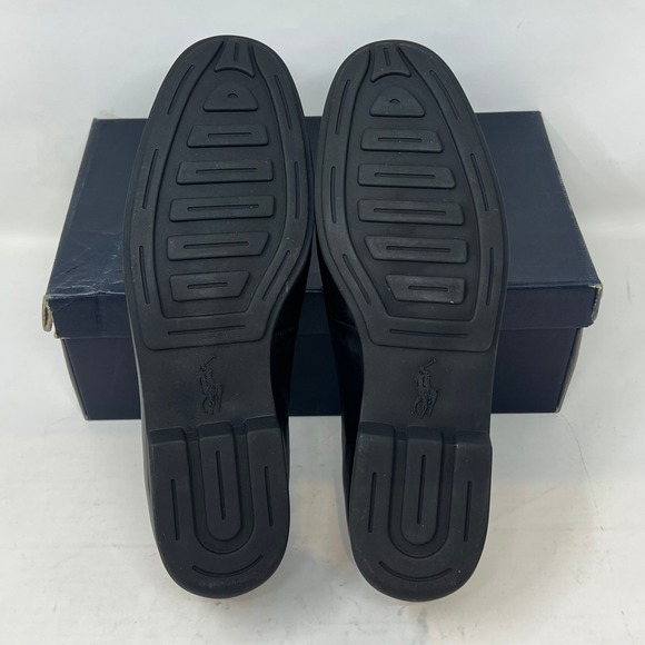 Polo Ralph Lauren Men's Leather Loafers Size 8D Black Slip-On Classic VTG NEW - Picture 12 of 15